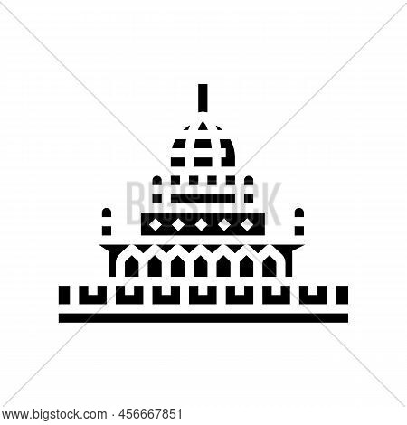 Putrajaya Building Glyph Icon Vector. Putrajaya Building Sign. Isolated Symbol Illustration