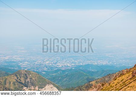 View Of The City From A High Mountain