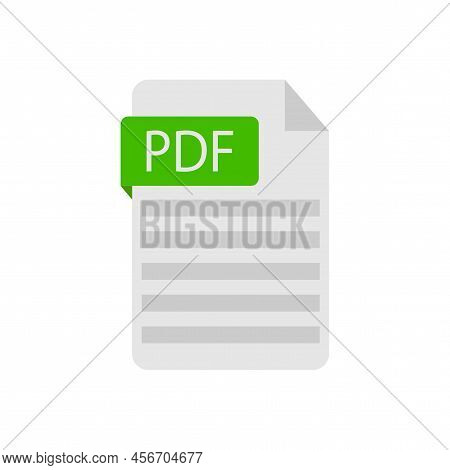 Pdf Document, Great Design For Any Purposes. Flat Icons. Vector Illustration. Stock Image.