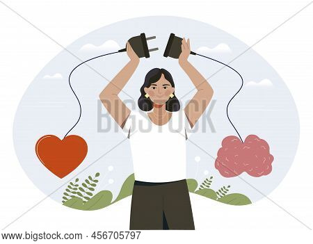 Balance Between Mind And Heart. Psychology And Awareness. Mental Health, Optimal Use Of Logic And Em