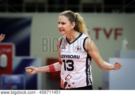 Istanbul, Turkey - January 15, 2022: Sabriye Gonulkirmaz Dikmen In Turk Hava Yollari Vs Kuzeyboru Tu