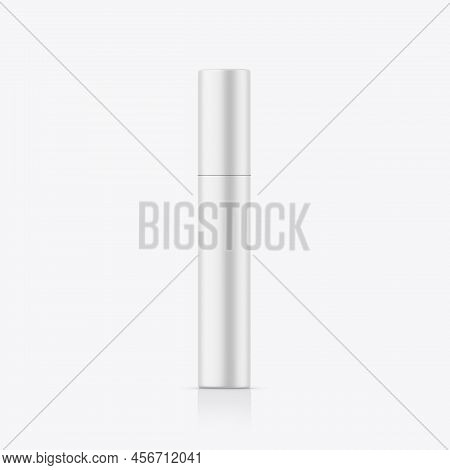 Eyeliner Tube With Box Mockup Isolated On White Background, Mascara Tube Mockup For Branding And Pro