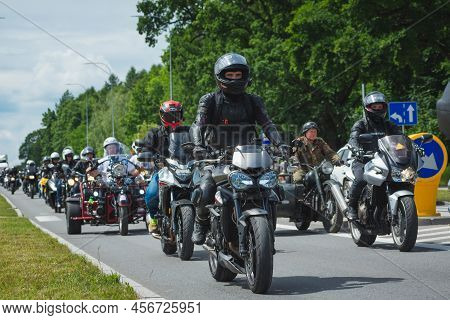 Chelm, Lubelskie, Poland - June 18, 2022: Rally Of Motorcyclists In Chelm At Motokropla.