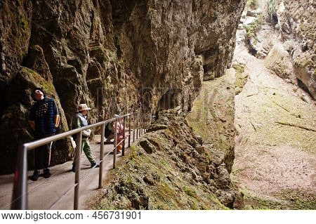 Kids At Macocha Abyss, Moravian Karst, Czech Republic.