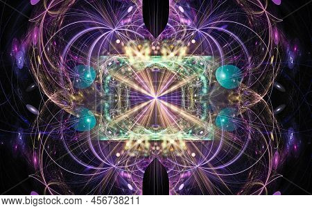 Digital Illustration Abstract Image Generated Fractal Background Image Wallpaper Pattern Of Various
