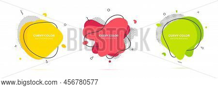 Modern Liquid Irregular Amoeba Blob Shape Abstract Elements Graphic Flat Style Design Fluid Vector I