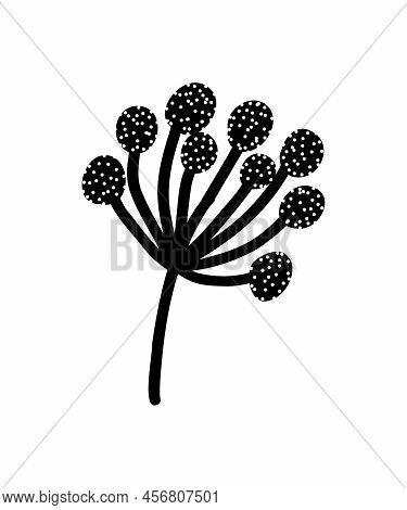 Dandelion Flower Icon. Trendy Silhouette Vector Illustration Of Flower For Web Sites And Mobile Appl