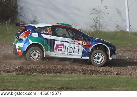 Kocaeli, Turkey - December 26, 2021: Caglayan Celik Drives Ford Fiesta R5 Of Castrol Ford Team Turke
