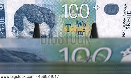 Serbia Dinar Money Banknotes Pack 3D Illustration