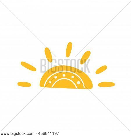 Set Of Colorful Ellements Isolated On A White Background. Collection Of Summer Nature Ellements For 