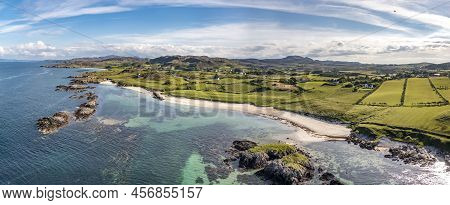 Aerial View Of The Great Pollet Sea Arch, Fanad Peninsula, County Donegal, Ireland