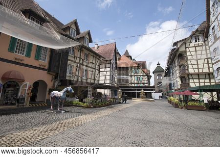 Bukit Tinggi, Malaysia - Jun 08, 2022: Day Time View At Colmar Tropicale In Berjaya Hills, Bukit Tin