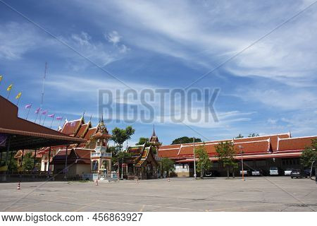 Ancient Architecture Ubosot Church And Antique Building For Thai People Travel Visit And Respect Pra