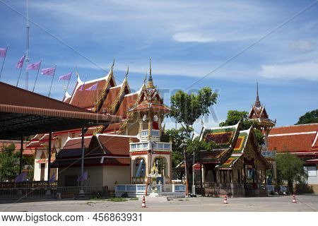 Ancient Architecture Ubosot Church And Antique Building For Thai People Travel Visit And Respect Pra