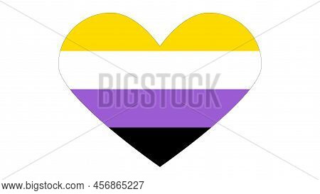 Non-binary Pride Community Flag, Lgbt Symbol. Sexual Minorities Identity. Illustration
