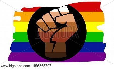 Qtpoc, Qpoc Lgbt Flag. For People Who Are Non-caucasian Meaning Qtpoc Includes Black, Latinx, Asian,