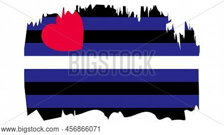 Leather Pride Flag. Symbol For Leather Fetishists, Practitioners Of Sadomasochism, Bdsm Or Related P