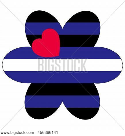 Leather Pride Flag. Symbol For Leather Fetishists, Practitioners Of Sadomasochism, Bdsm Or Related P