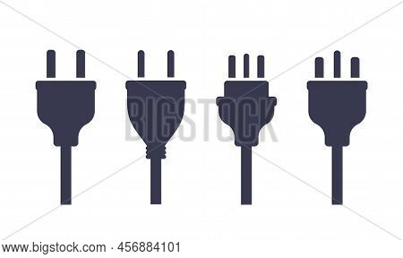 Electric Plug Power Vector Consumption Ac Symbol Icon. Electric Plug Icon Illustration Isolated Adap