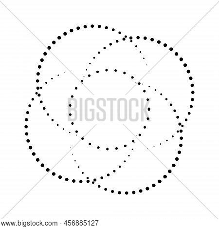Dot Circle Pattern Vector Halftone. Circular Burst Dot Halftone Round Design