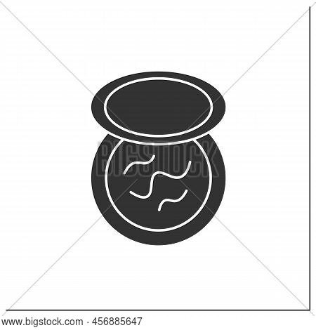 Blush Glyph Icon. Cosmetic Product. Organic Blush For Making Cheeks Pink. Makeup Concept.filled Flat