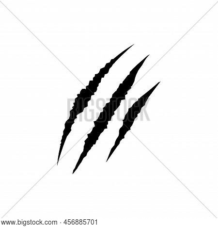 Claws Scratches Tiger Lion Mark. Vector Cat Paw Scratch Claw Animal Nail Trace