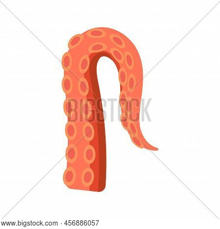 Octopus Tentacle Vector Giant Illustration Monster Sea Creature. Octopus Tentacle Squid Ocean Icon