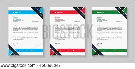 Creative Modern & Clean Business Letterhead Design, Corporate Letterhead Template, Abstract Letterhe