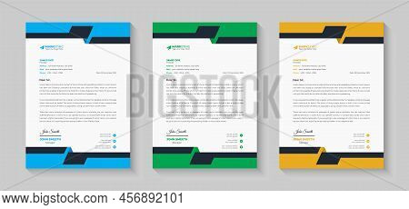 Creative Modern & Clean Business Letterhead Design, Corporate Letterhead Template, Abstract Letterhe