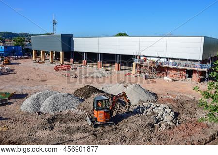 Prestatyn, Uk. Jun 22, 2022. Construction Work On The New Home Bargains Store Is Progressing.