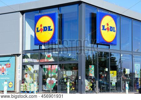 Prestatyn, Uk. Jun 22, 2022. Lidl Have A Modern Supermarket In The North Wales Town Of Prestatyn