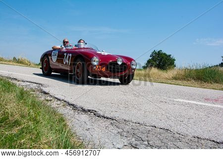 Ermini Gilco 1100 Motto 1952 On An Old Racing Car In Rally Mille Miglia 2022 The Famous Italian Hist