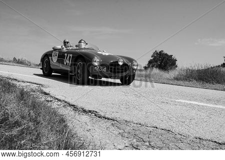 Ermini Gilco 1100 Motto 1952 On An Old Racing Car In Rally Mille Miglia 2022 The Famous Italian Hist