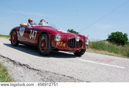 Ermini Gilco 1100 Motto 1952 On An Old Racing Car In Rally Mille Miglia 2022 The Famous Italian Hist