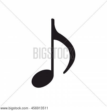 Music Note Vector Illustration Melody Symbol. Musical Design Icon And Abstract Sound Treble Art. Son