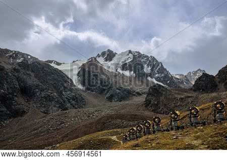Cable Car Medeo Chimbulak View From Alatau Gorge In Almaty Incredibly Beautiful Tian Shan Mountains