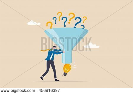 Solving Problem, Solution Or Result From Business Difficulty, Research Or Discover New Idea, Creativ