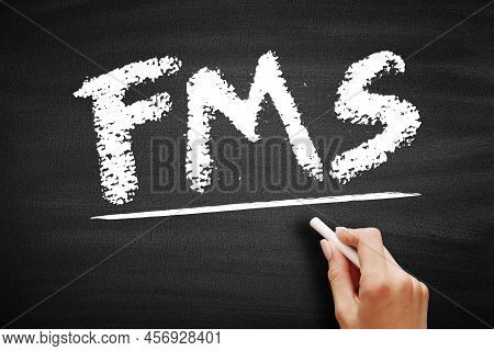 Fms - Fleet Management System Acronym, Business Concept On Blackboard