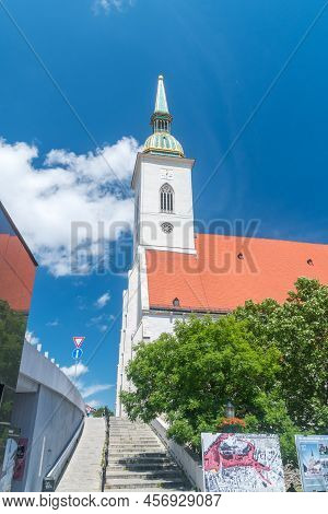 Bratislava, Slovakia - May 31, 2022: The St Martin's Cathedral (slovak: Katedrala Svateho Martina).