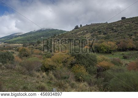 Views Of The Mediano Stream, In The Hueco De San Blas Valley, A Very Popular Place For Hikers Locate