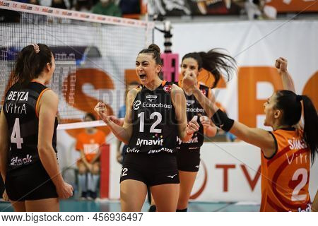 Istanbul, Turkey - January 09, 2022: Elif Sahin In Eczacibasi Vs Nilufer Belediyespor Turkish Sultan