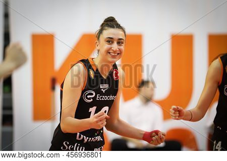 Istanbul, Turkey - January 09, 2022: Elif Sahin In Eczacibasi Vs Nilufer Belediyespor Turkish Sultan