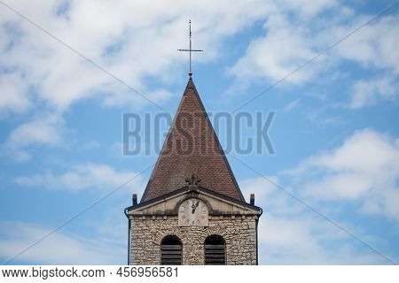 Old Historical Town Clock In City Of Cremieu, France