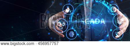 System Supervisory Control And Data Acquisition Technology Concept. Scada