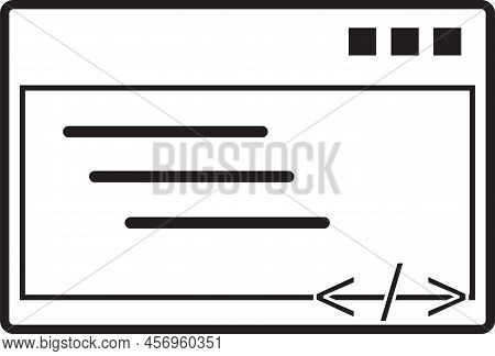 Front End Icon On White Background. Front End Sign. Flat Style.