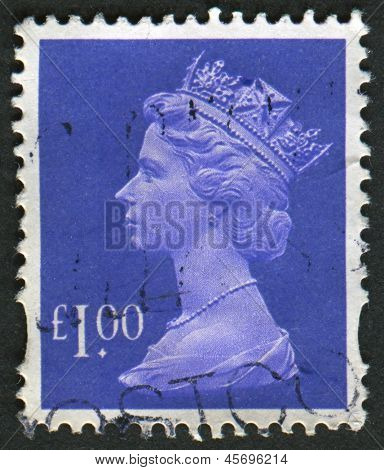 UK-CIRCA 1995: un francobollo stampato nel Regno Unito Mostra immagine di Elizabeth II è il monarca costituzionale di 16