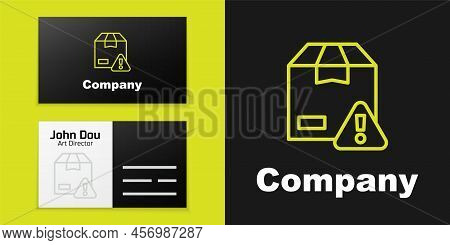 Logotype Line Delivery Security With Shield Icon Isolated On Black Background. Delivery Insurance. I