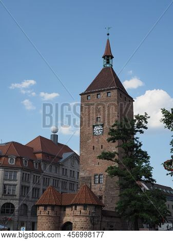 Weisser Turm White Tower In Nuernberg