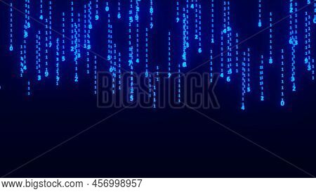 Big Data. Hacker Concept. Abstract Matrix. Computer Generated Many Numbers. 3d Rendering