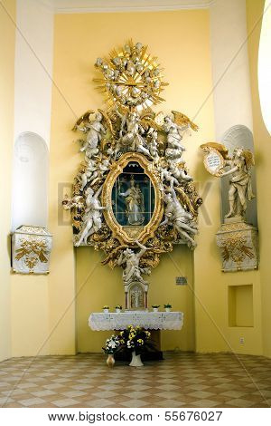 LITOVEL, CZECH REPUBLIC CIRCA MARCH 2011 - Interior of church of Saint Mark